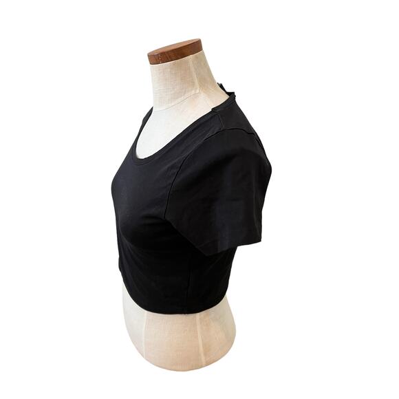 ASOS Cropped Black Scoop Neck Tee 10 - Picture 2 of 4